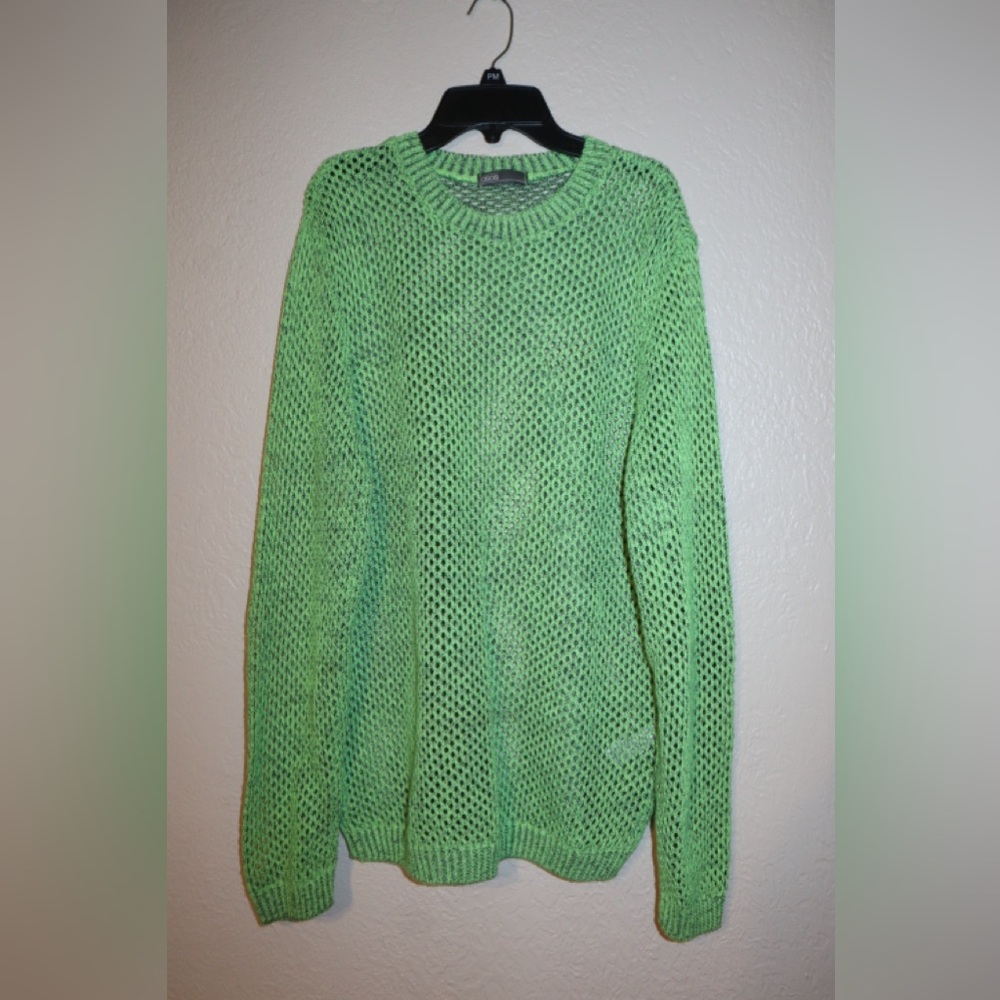 ASOS Lime Green Open-Knit Sweater